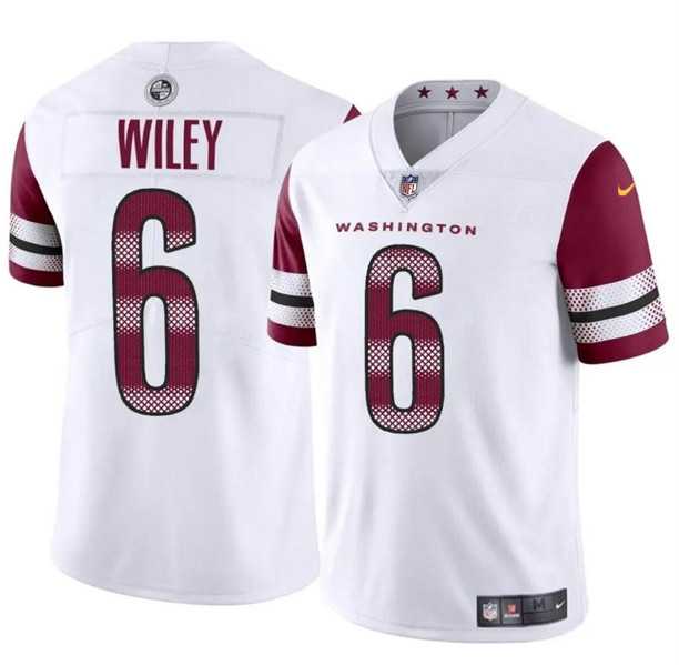 Men & Women & Youth Washington Commanders #6 Michael Wiley White 2024 Vapor Limited Football Stitched Jersey->detroit lions->NFL Jersey